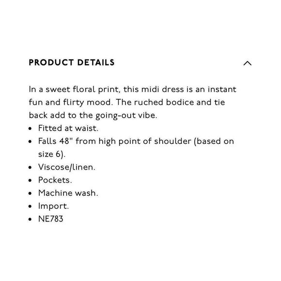 MADEWELL Dress Womens 8 Tie-Back Button-Front Midi NEW Blue Floral NE783 - Picture 5 of 16